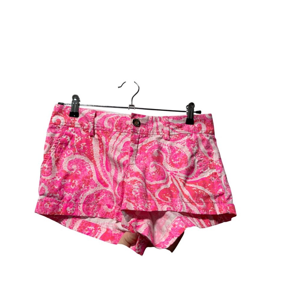 Lilly Pulitzer Pink/White Paisley Chino The Walsh Short Size 4